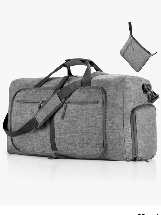 Other - Gray Travel Duffle Bag with Removable Pouch